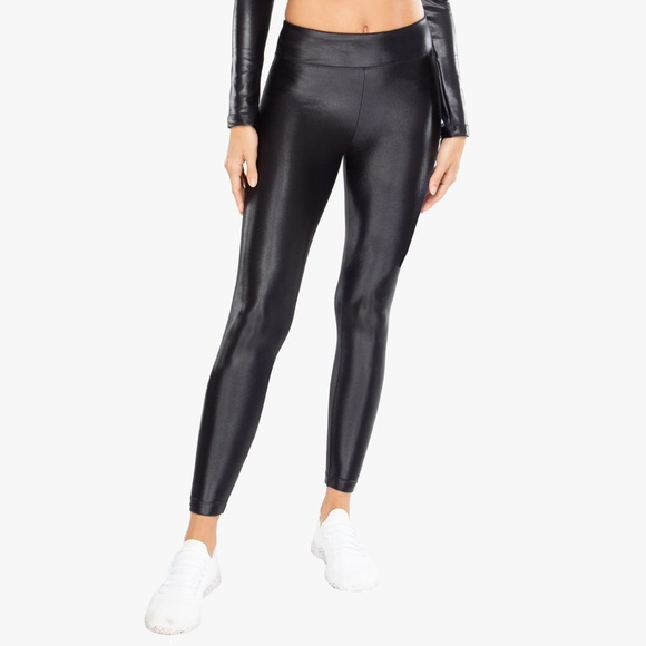 Black size S Lustrous High Rise Athletic Leggings by KORAL - Picture 4 of 5